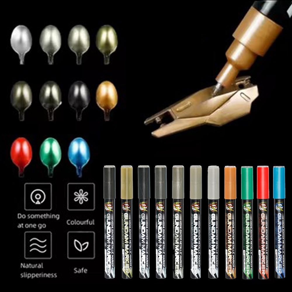 Model Kit Markers - Metalik İşaretleyiciler Mekanik Boyama için Renklendirme