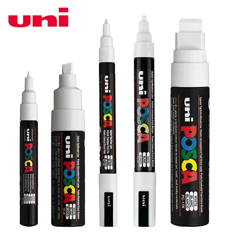 Model Kit Markers - Posca Beyaz İşaretleme Fırçası, Kalıcı Su