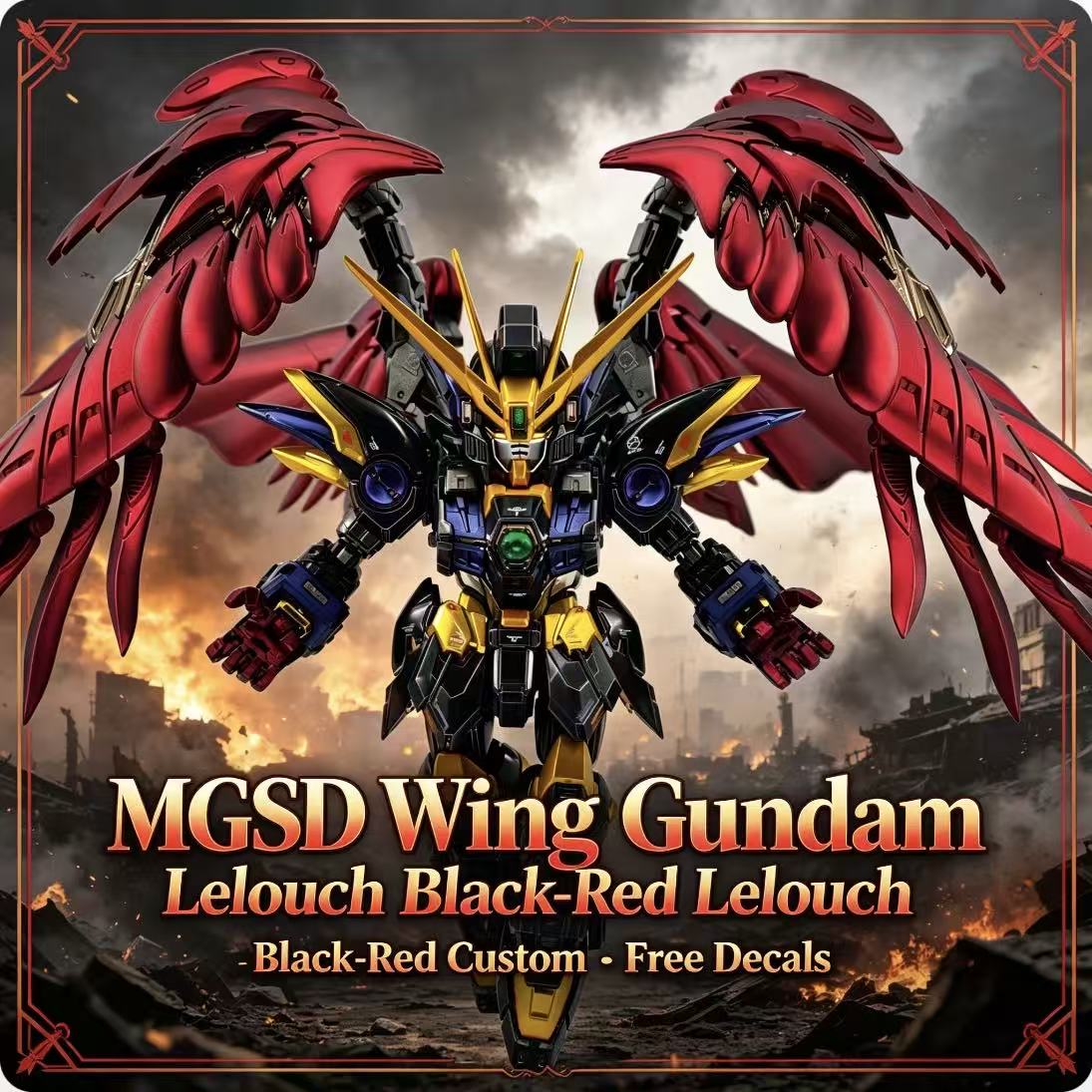 Model Kit Zeus - MGSD Wing Lelouch Renk Düzeni Airbrush