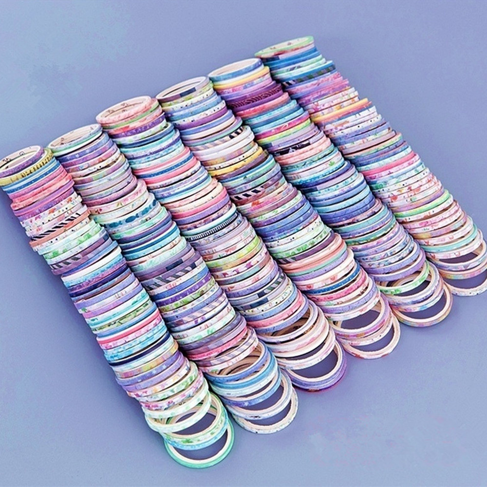 Masking Tape Thin - 20/50 Rolls Washi bant seti, folyo