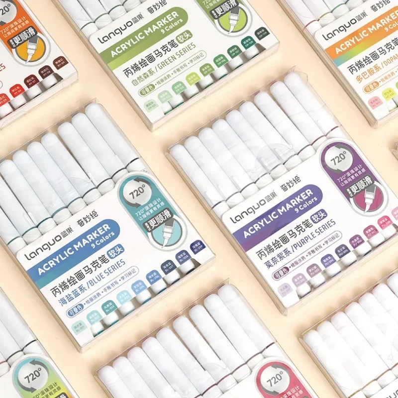 Model Kit Markers - LANGUO 171/9 Renkli Doğrudan Sıvı Akrilik