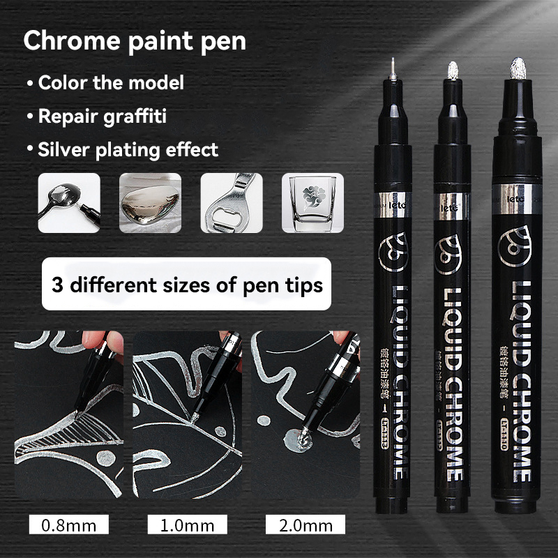 Model Kit Markers - 1-6 adet krom kalem işaretleyici ayna