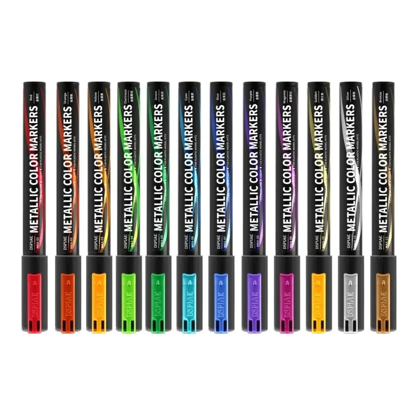 Model Kit Markers - DSPIAE MKA 12 renkler süper metalik