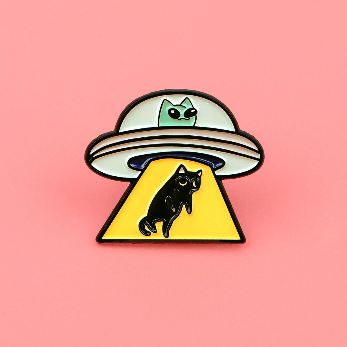 UFO Alien Emaye Pin Siyah Kedi - Model Kit Ufo incelemesi ve fiyatı