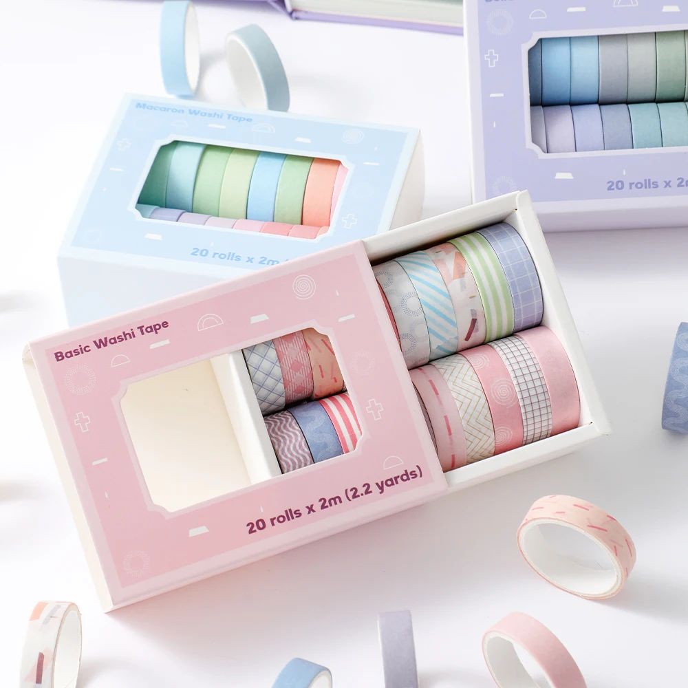 20 Rulo Renkli İnce Washi Bant - Masking Tape Thin incelemesi ve fiyatı